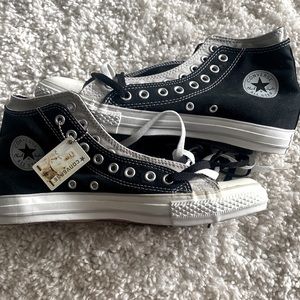 Mens All Star Converse double canvas high top sneakers
